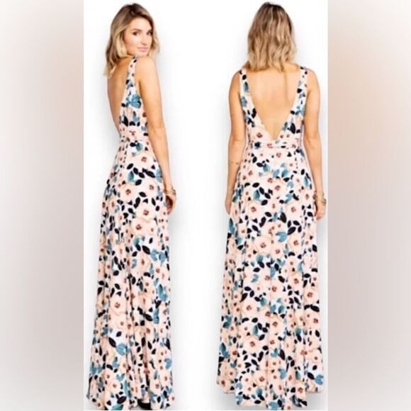 NWT Show Me Your MuMu Kendall Maxi Dress - Steel Magnolia Small - Picture 1 of 8